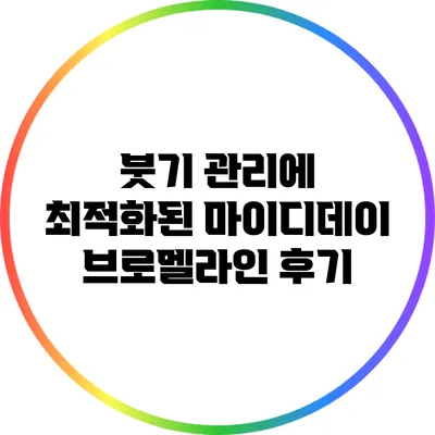 붓기 관리에 최적화된 마이디데이 브로멜라인 후기