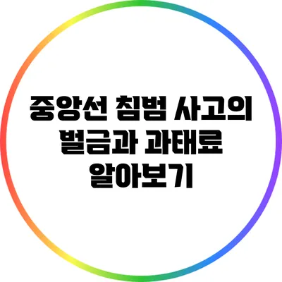 중앙선 침범 사고의 벌금과 과태료 알아보기