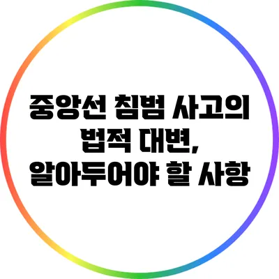 중앙선 침범 사고의 법적 대변, 알아두어야 할 사항