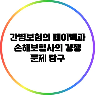 간병보험의 페이백과 손해보험사의 경쟁 문제 탐구