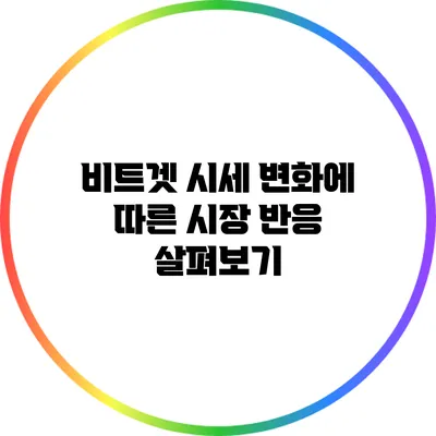 비트겟 시세 변화에 따른 시장 반응 살펴보기