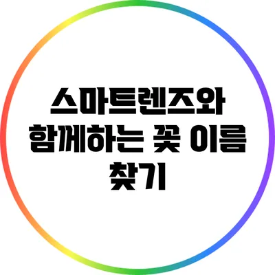 스마트렌즈와 함께하는 꽃 이름 찾기